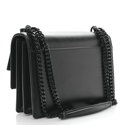 Saint Laurent Calfskin Medium Monogram Monochrome Sunset Black 3 of 8