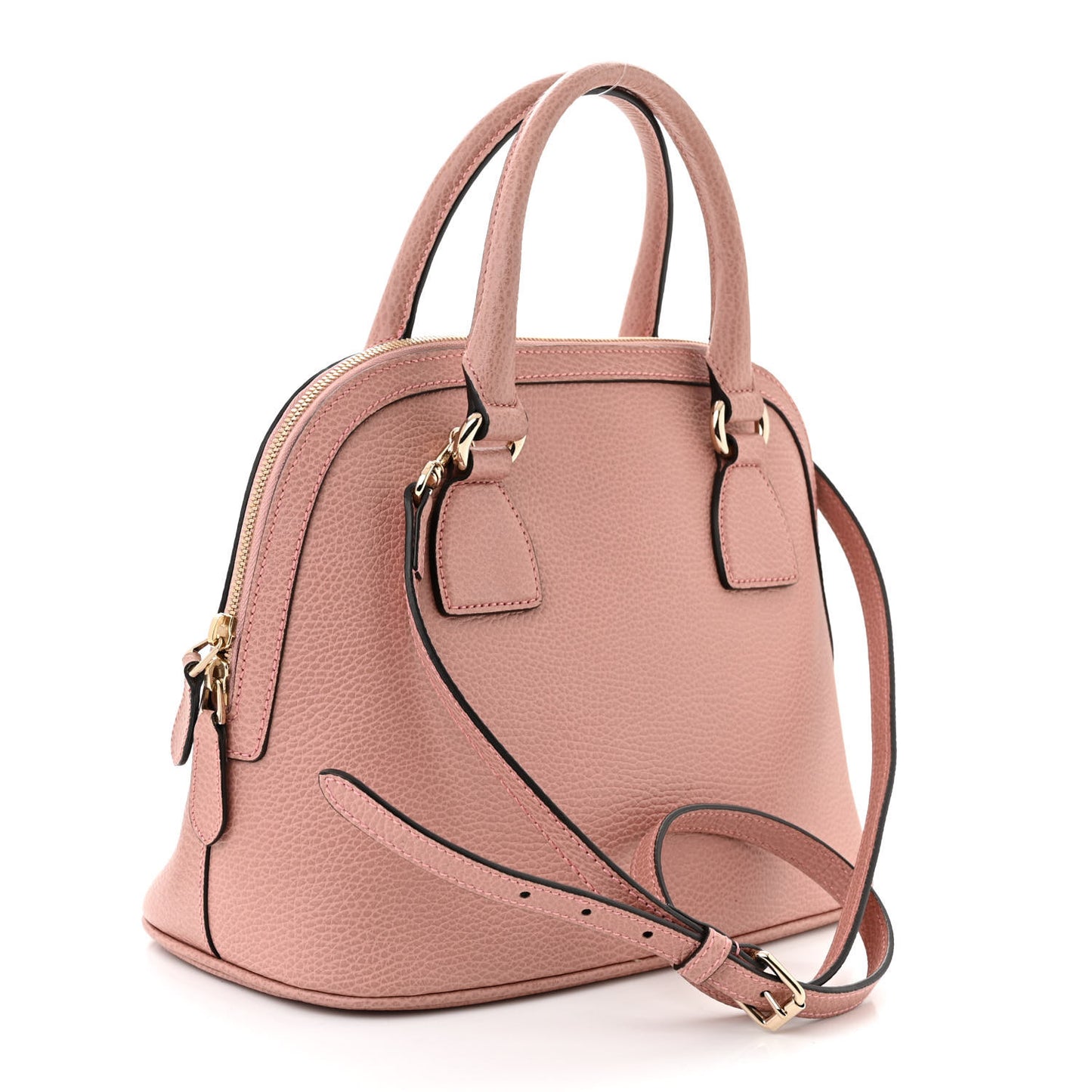 Dollar Calfskin Small GG Charm Dome Bag Soft Pink