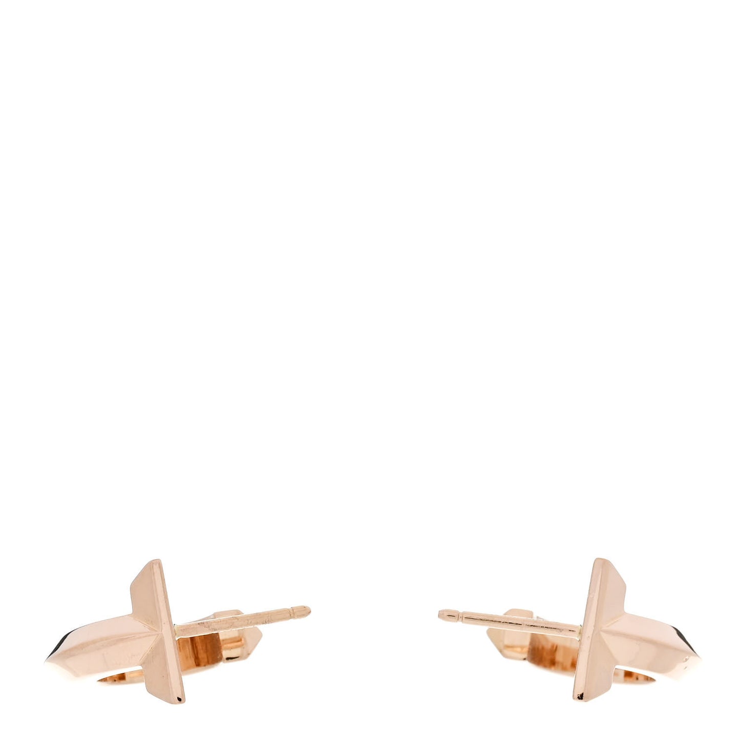 18K Rose Gold T1 Hoop Earrings