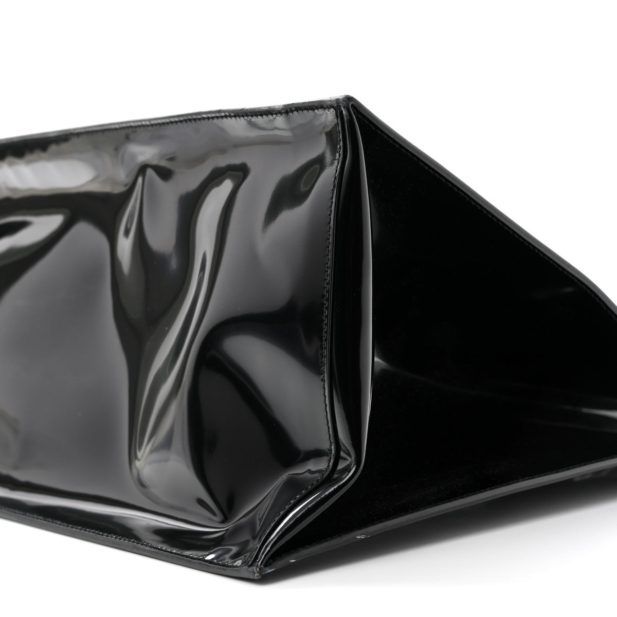 Mesh Patent Rive Gauche Tote Black