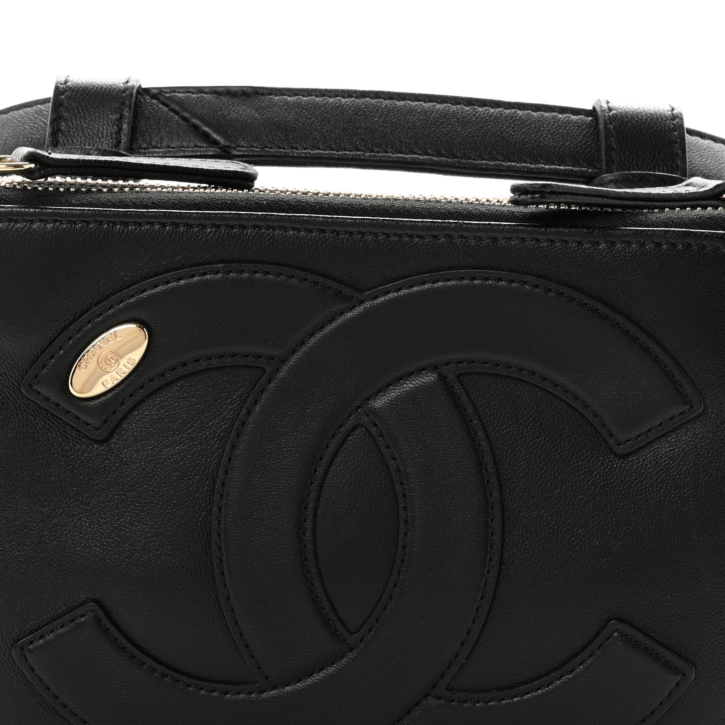 Lambskin CC Mania Waist Belt Bag Black