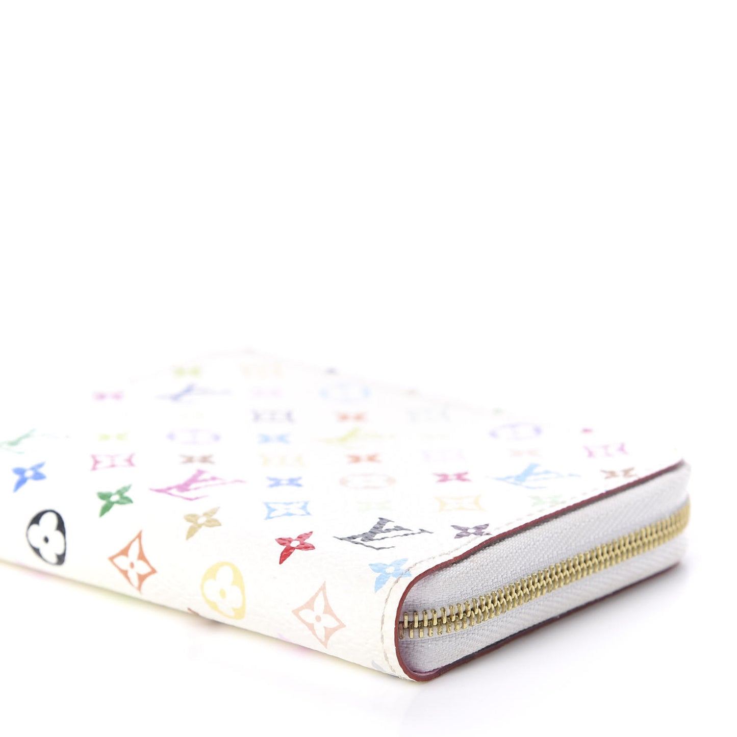 Monogram Multicolor Zippy Coin Purse Wallet White Litchi