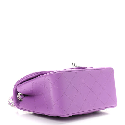 Chanel Lambskin Quilted Mini Square Flap Purple 4 of 9