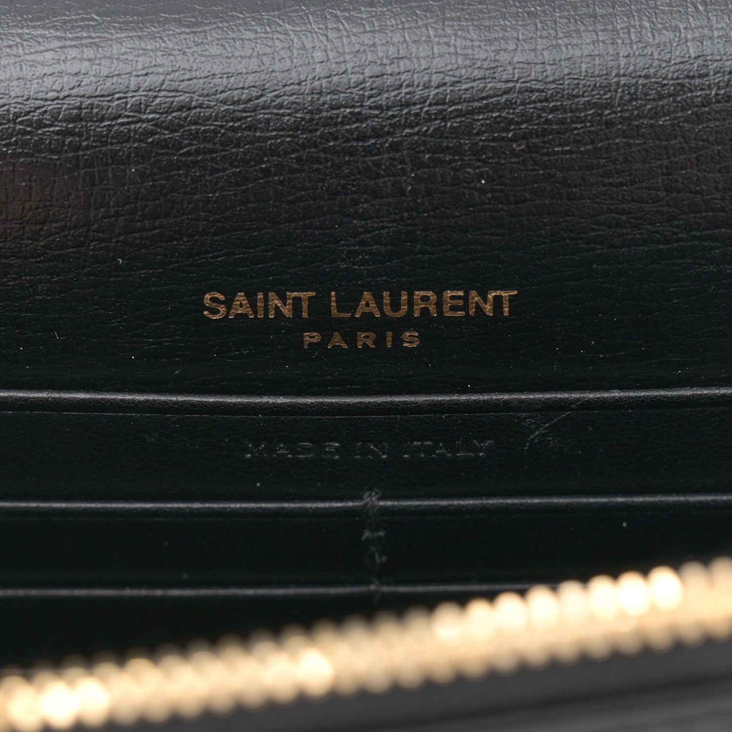 Saint Laurent Calfskin Monogram Sunset Chain Wallet Black 6 of 11