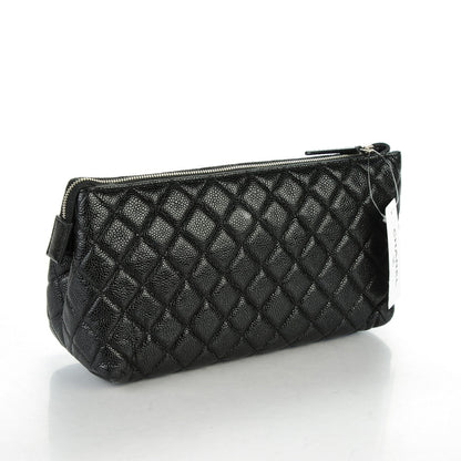 Chanel Caviar Quilted Cosmetic Case Black 3 of 8