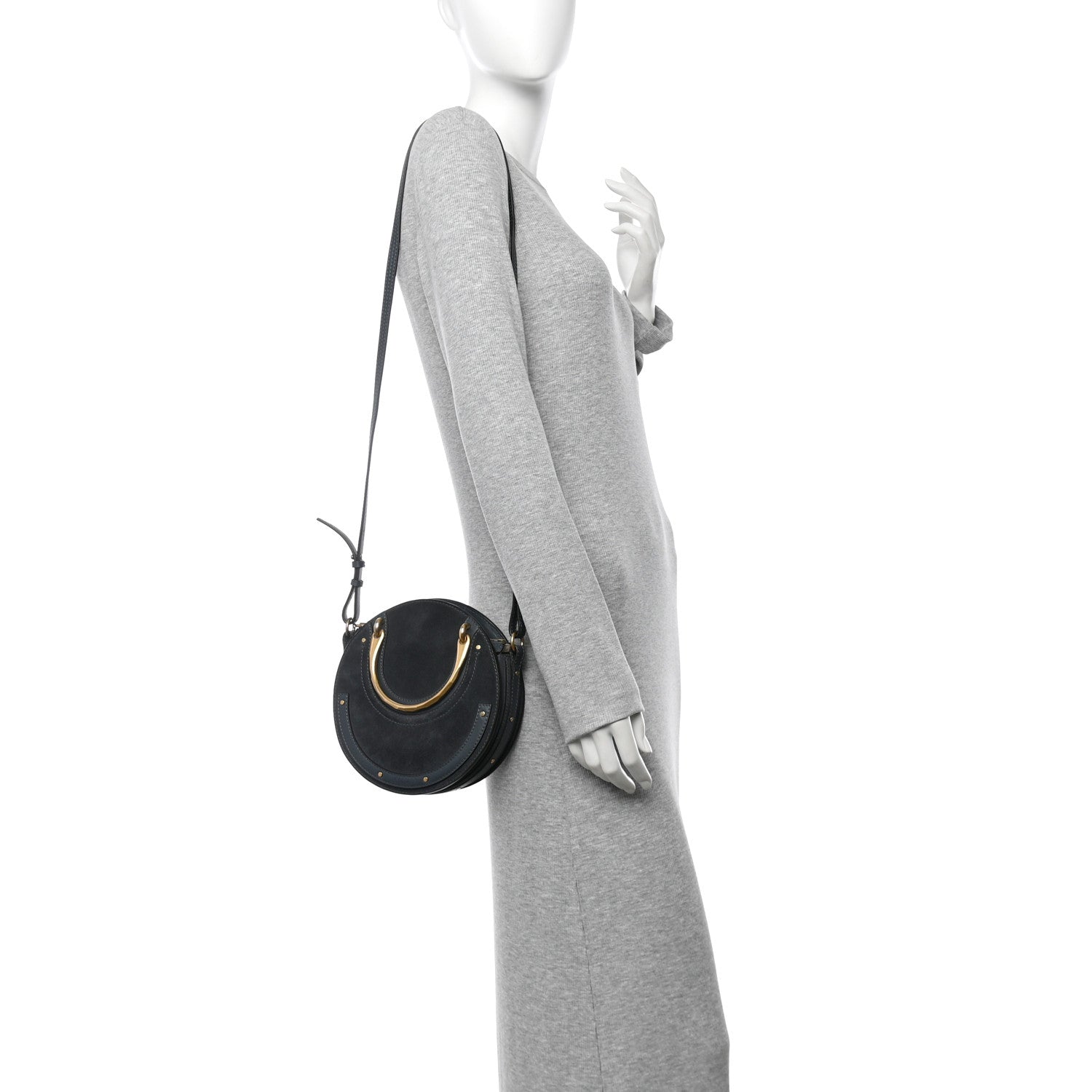 Chloe Shiny Goatskin Suede Small Pixie Bag Silver Blue 2 of 10