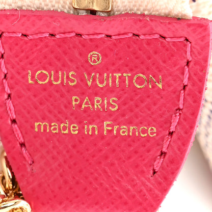 Louis Vuitton Damier Azur 2021 Christmas Animation Hollywood Mini Pochette Accessories Fuchsia 6 of 11