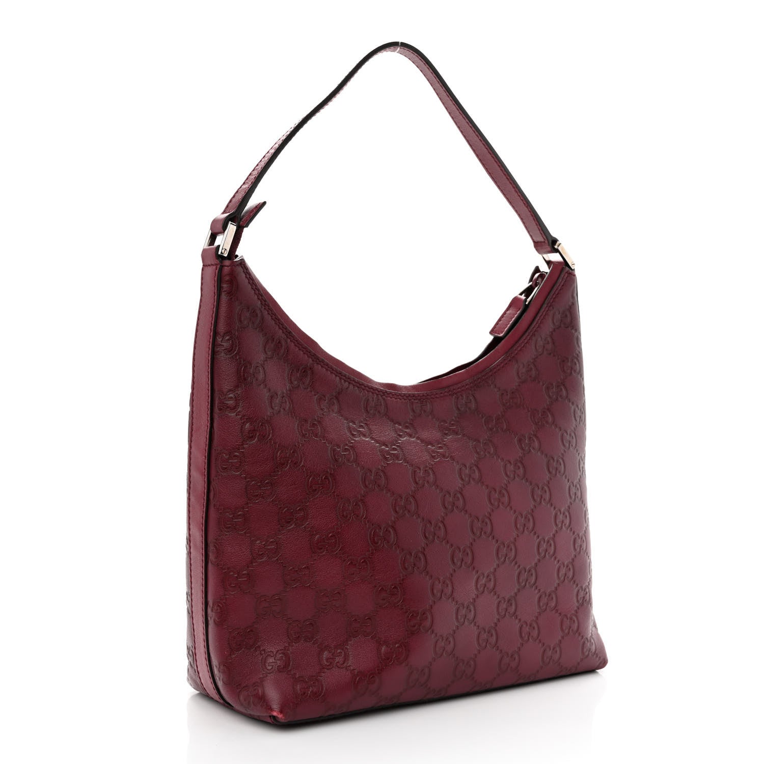 Gucci Guccissima Hobo Dark Red 3 of 10