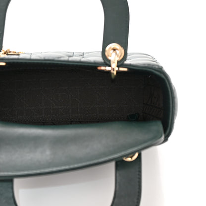 Christian Dior Lambskin Cannage Small My ABCDior Lady Dior Dark Green 5 of 10