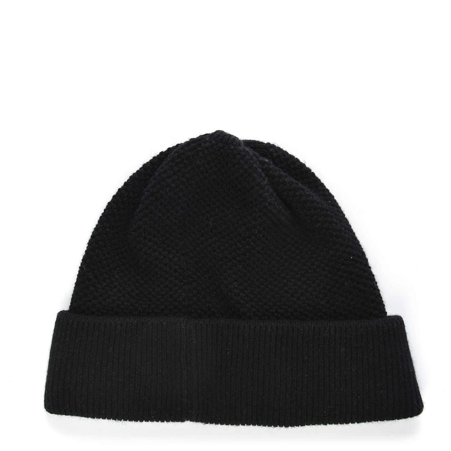 Chanel Cashmere CC Beanie Hat Black 2 of 4