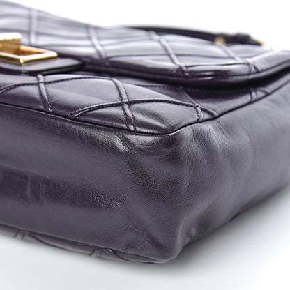 Chanel Calfskin Diamond Debossed Medium Cosmos Flap Purple 10 of 11