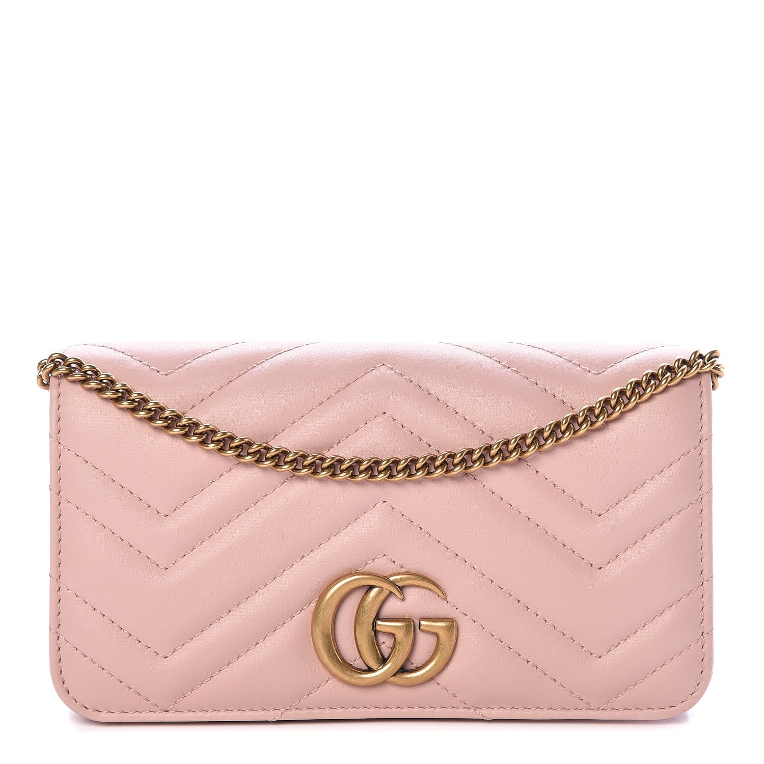 Gucci Calfskin Matelasse GG Marmont Mini Bag Perfect Pink 1 of 8