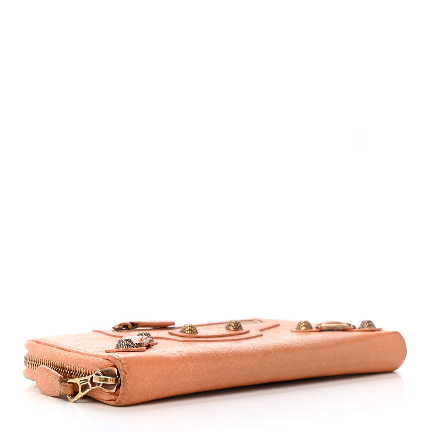 Agneau Giant 12 Rose Gold Hardware Continental Zip Around Wallet Rose Blush