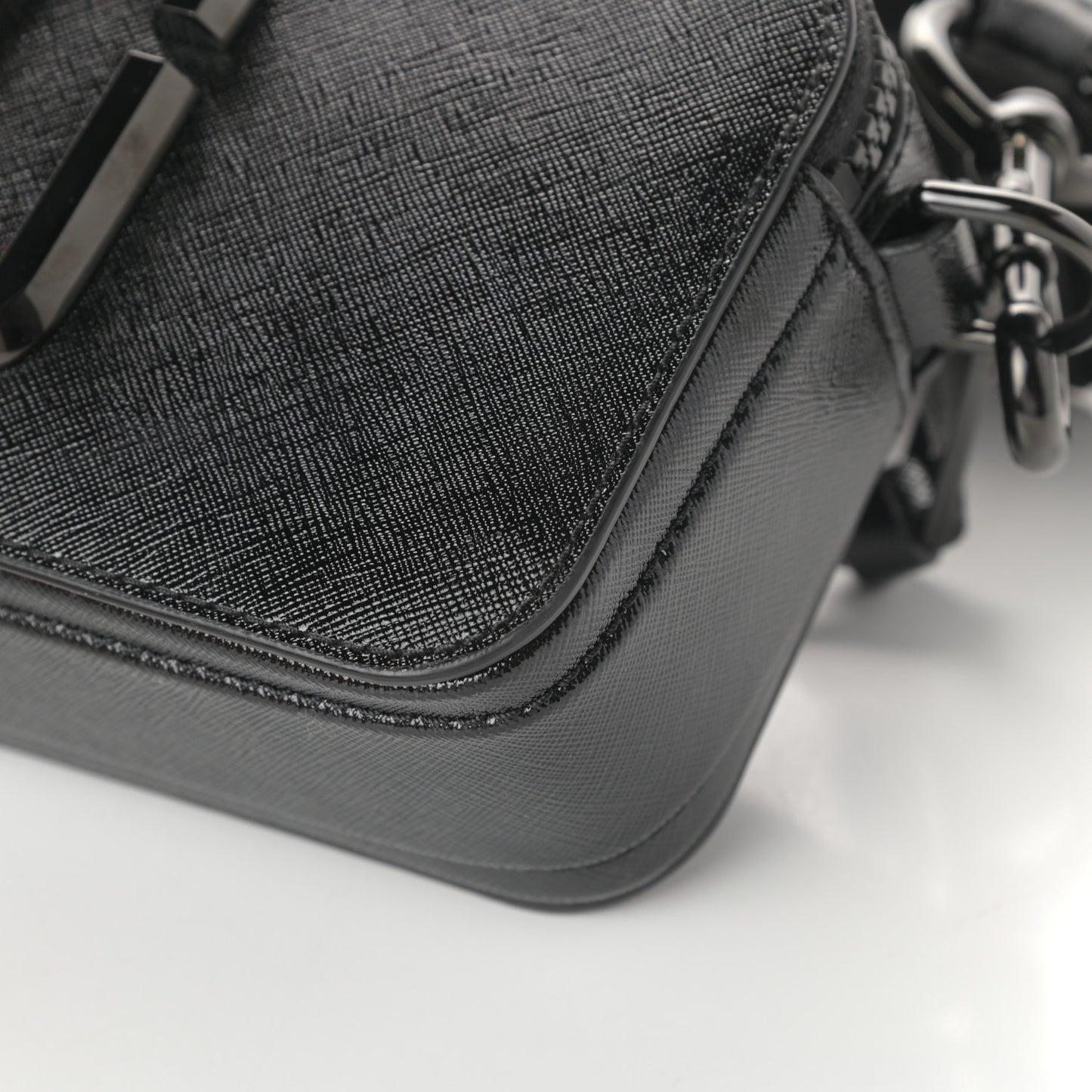 Saffiano Snapshot Camera Bag Black