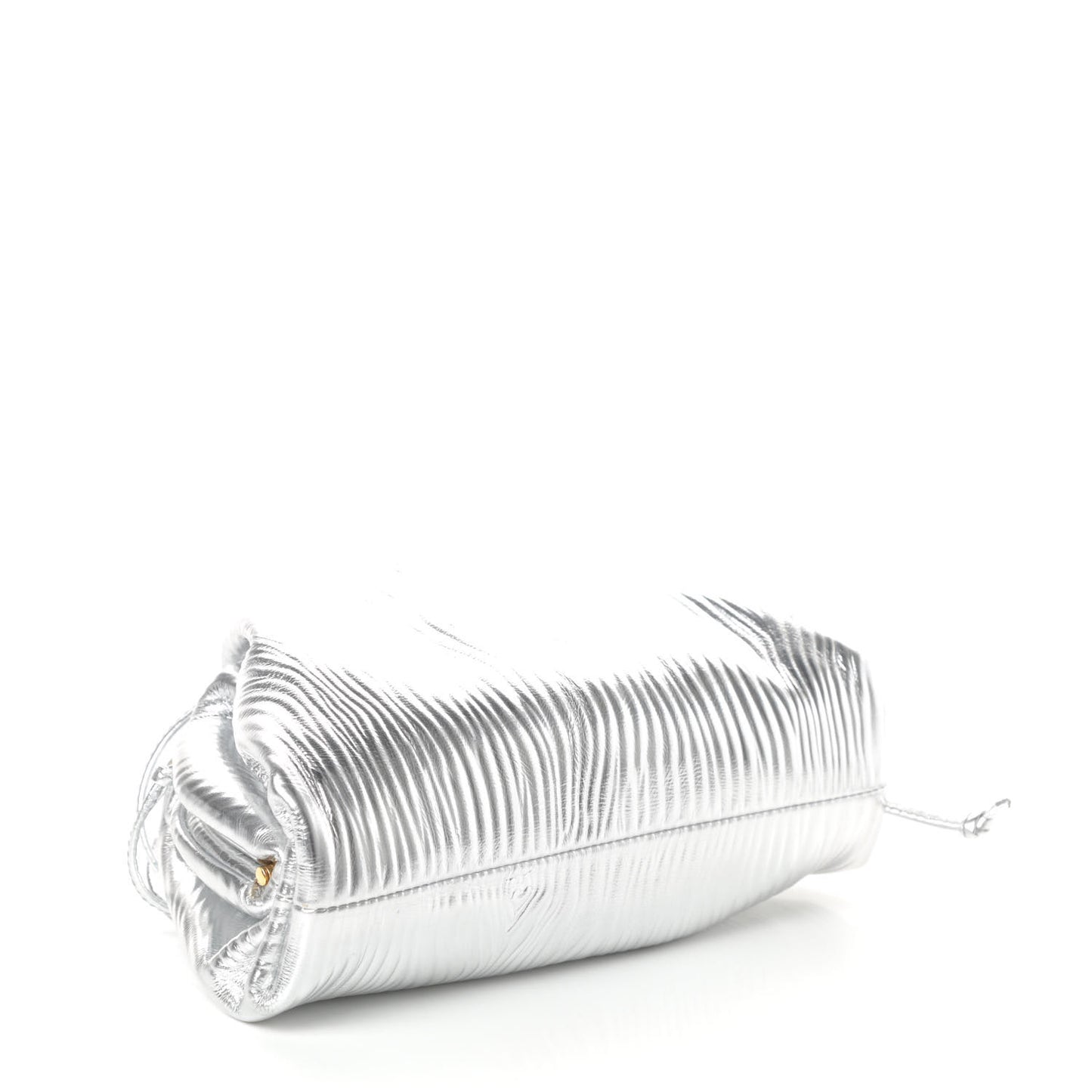 Metalic Bark Calfskin The Mini Pouch Silver