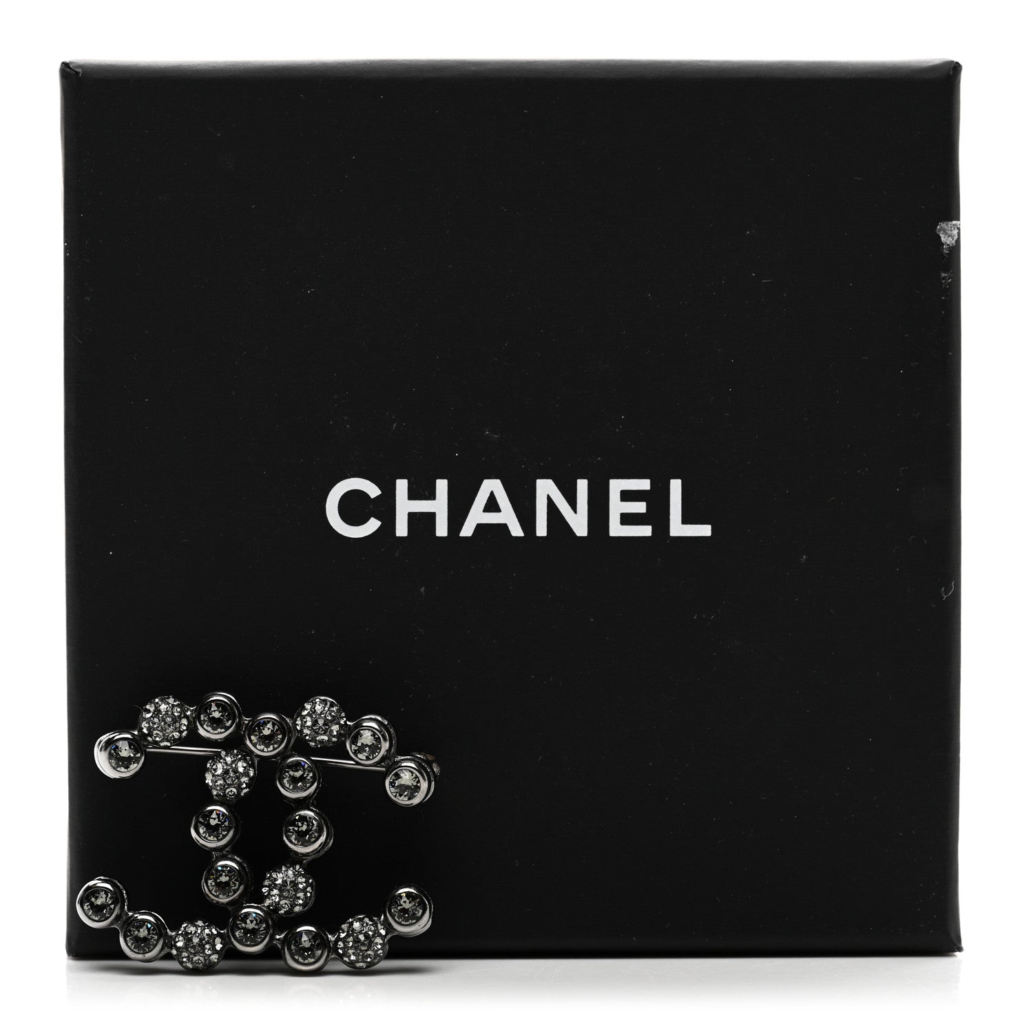 Chanel Ruthenium Crystal CC Brooch 5 of 5