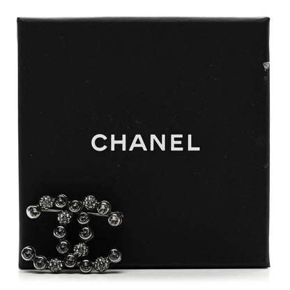 Chanel Ruthenium Crystal CC Brooch 5 of 5