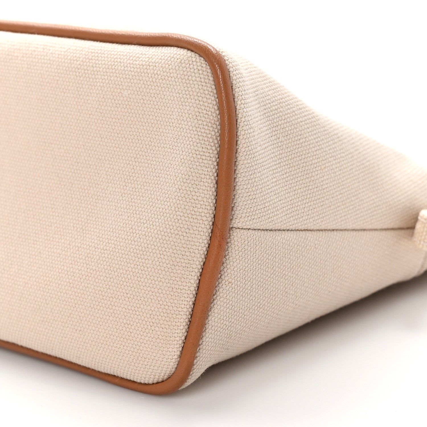 Hermes Cotton Canvas Bolide Travel Cosmetic Pouch MM Natural 9 of 9