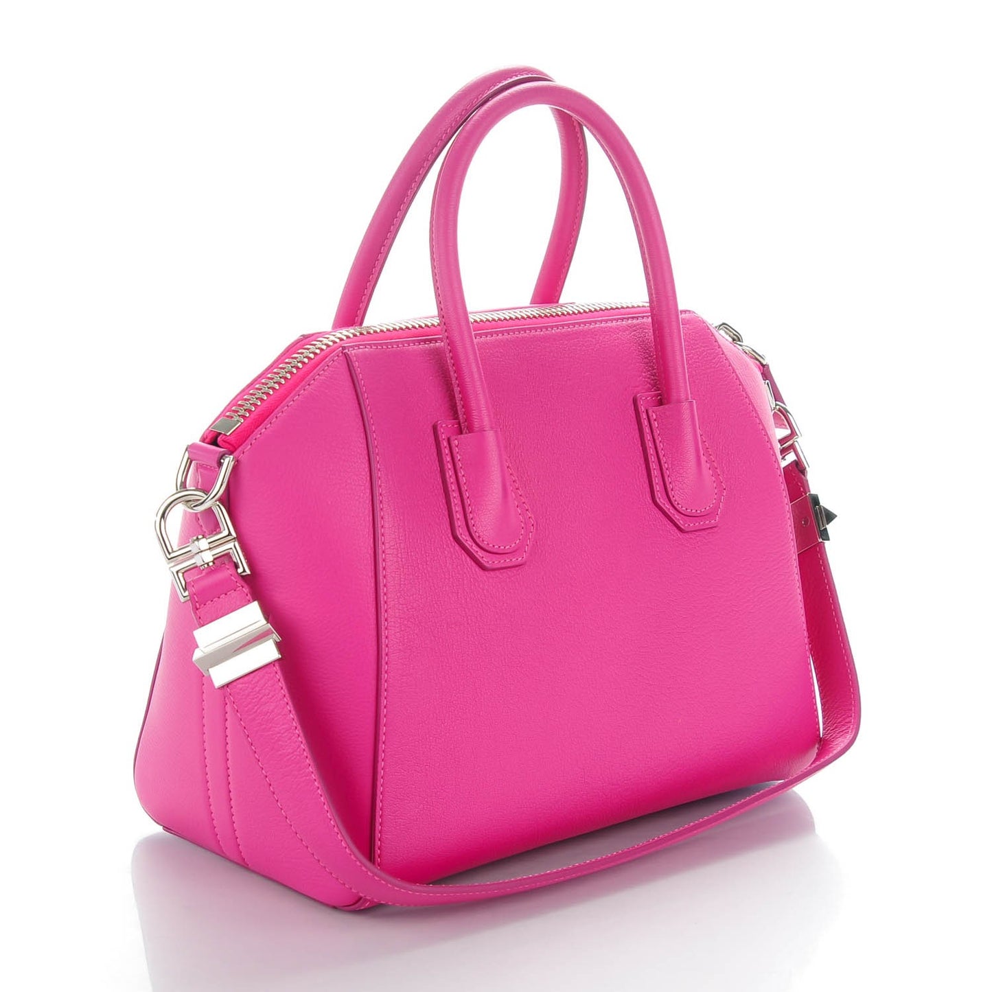 Sugar Goatskin Small Antigona Fuchsia