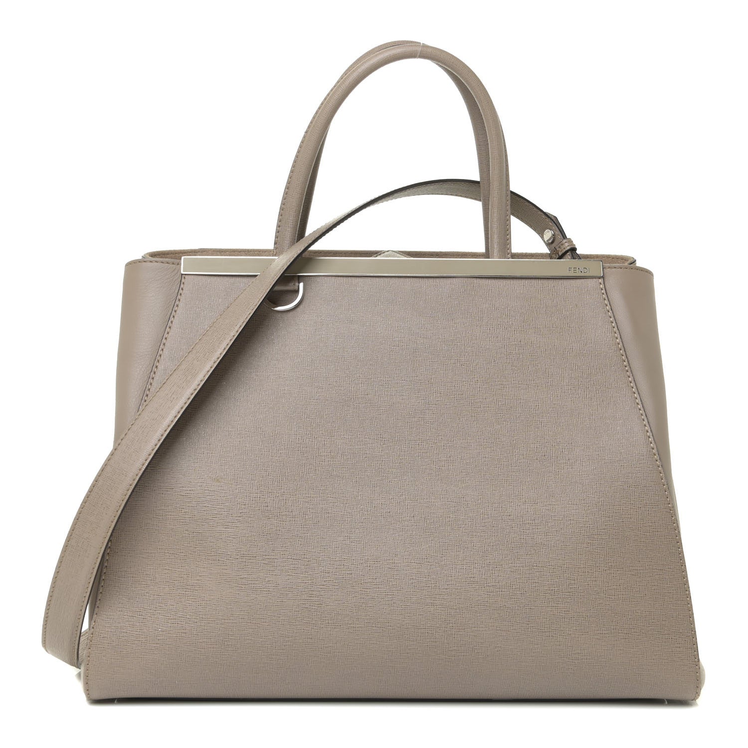 Fendi Vitello Elite Regular 2Jours Tote Tortora 1 of 11