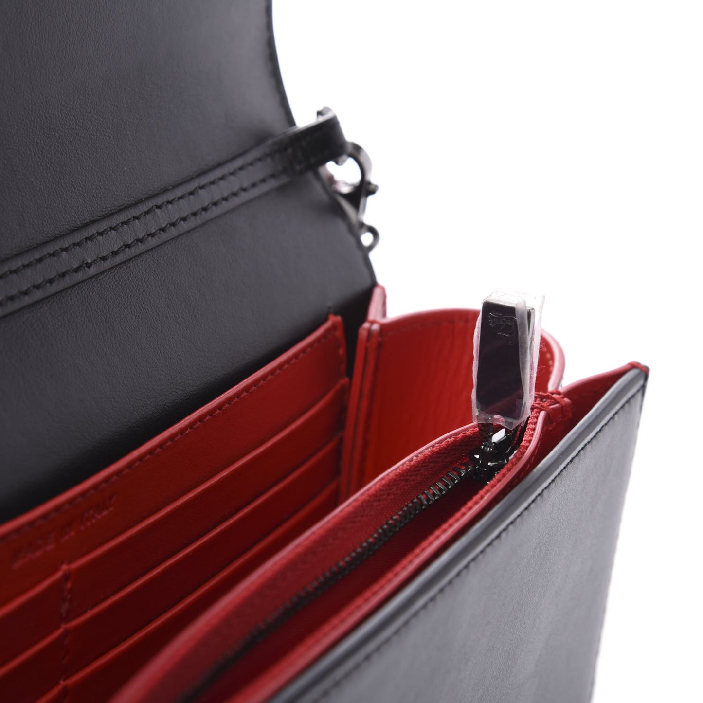 Calfskin Patent Spikes Paloma Clutch Black