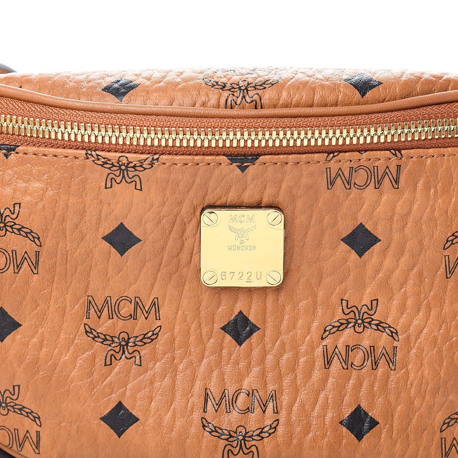 MCM Visetos Stark Belt Bag Cognac 10 of 10