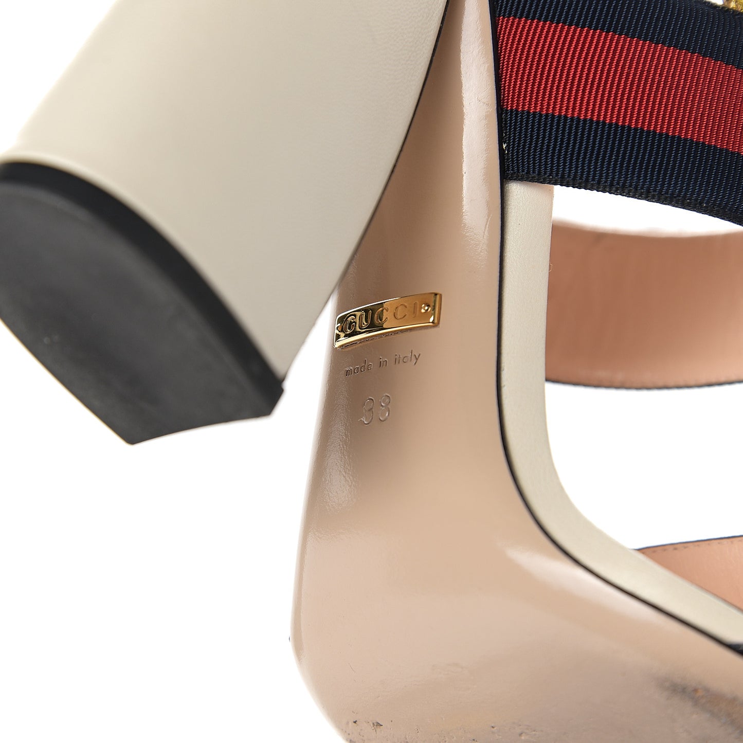Grosgrain Web Aline High Heel Sandals 38 Oro