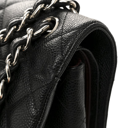 Chanel Caviar Quilted Jumbo Double Flap Black 13 of 14