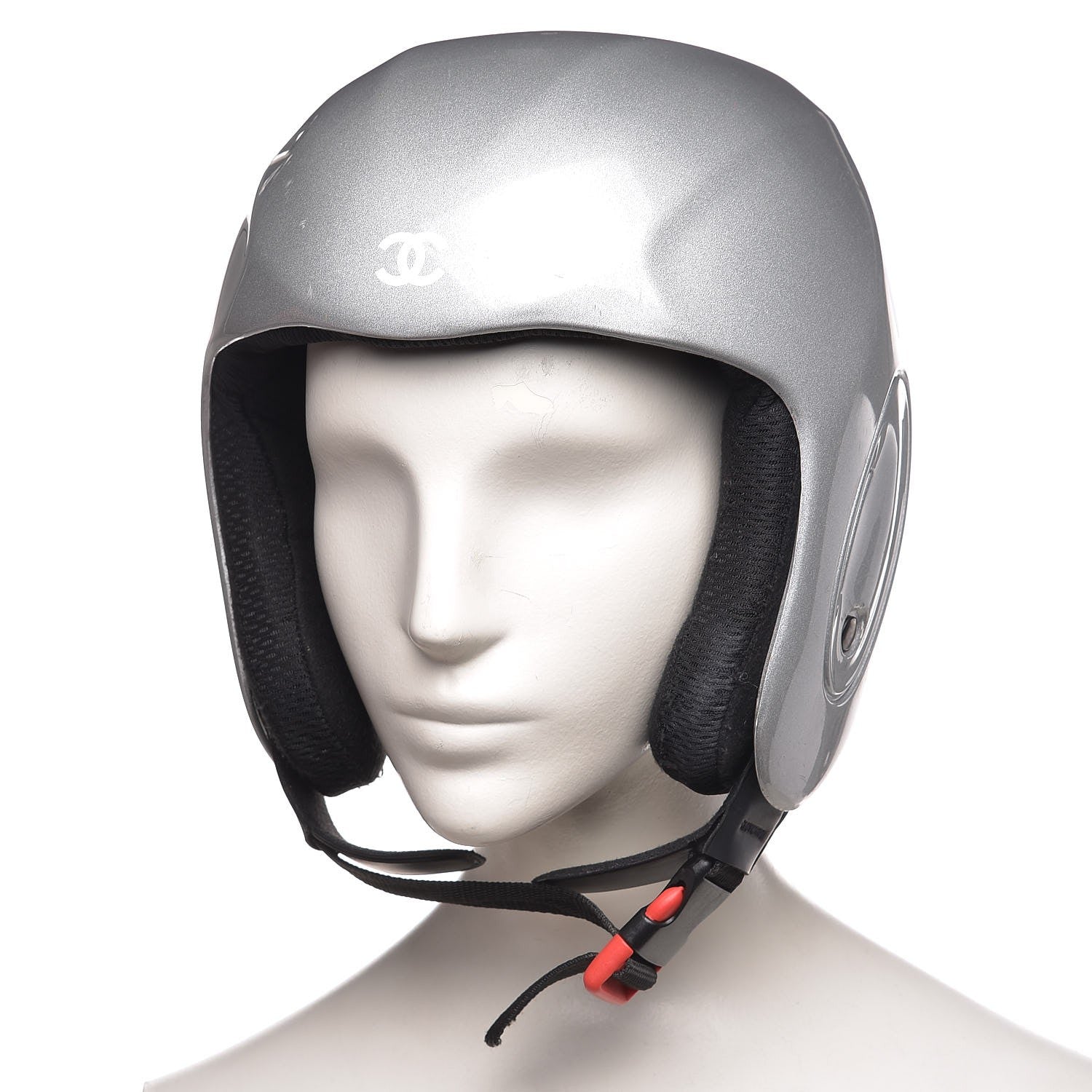 Chanel Metallic Ski Helmet Grey 2 of 20
