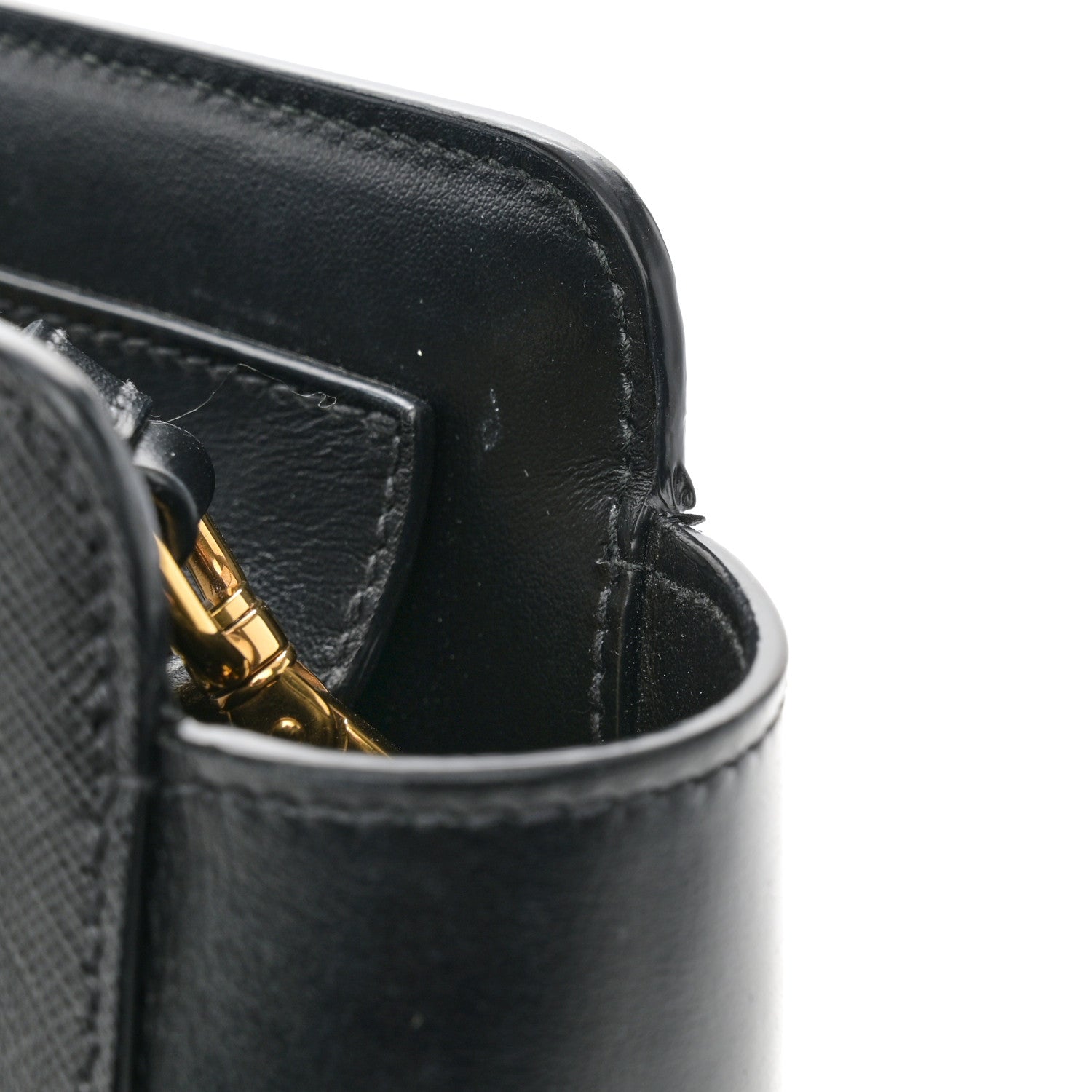 Prada Saffiano Soft Calfskin Small Zippered Tote Black 11 of 11