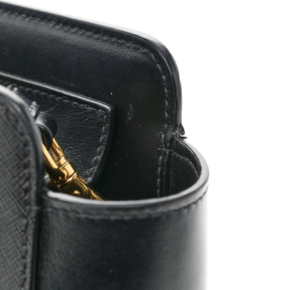 Prada Saffiano Soft Calfskin Small Zippered Tote Black 11 of 11