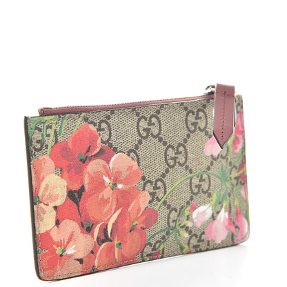Gucci GG Supreme Monogram Blooms Key Ring Coin Case Beige Multicolor Dry Rose 3 of 7