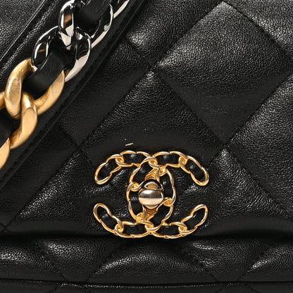 Chanel Goatskin Quilted Chanel 19 Waist Bag Black 8 of 10
