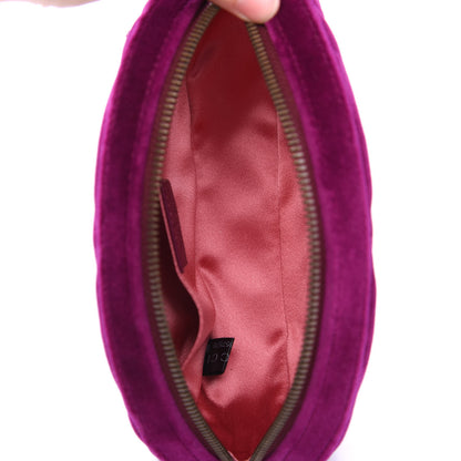 Gucci Velvet Matelasse GG Marmont Belt Bag 95 38 Fuchsia Violet Cyclamen 4 of 9