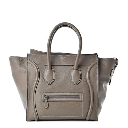 Celine Drummed Calfskin Mini Luggage Souris 1 of 13