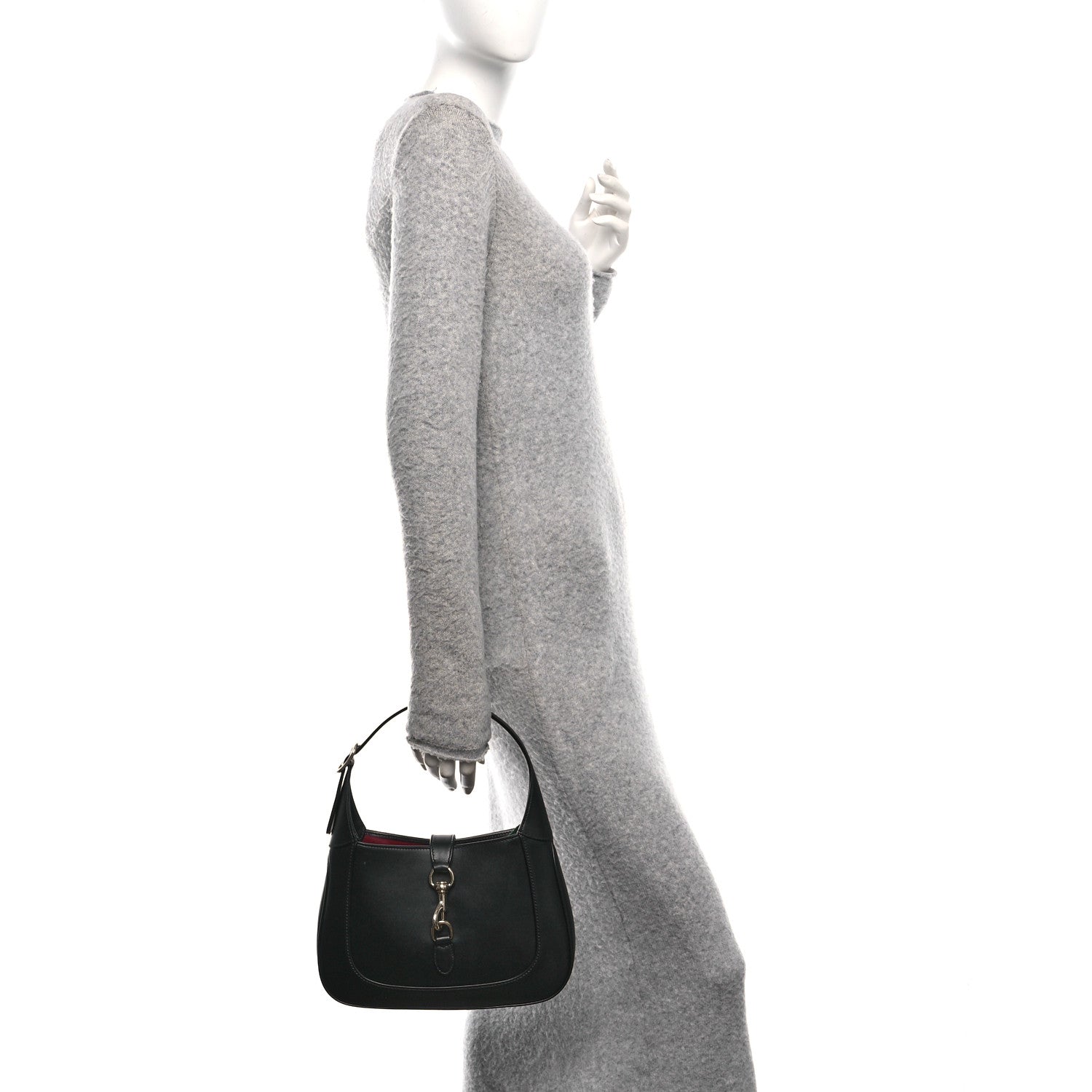 Gucci Calfskin Small Jackie Shoulder Bag Black 2 of 10