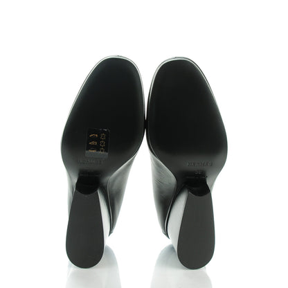 Hermes Box Wedge Booties 36 Black 5 of 8