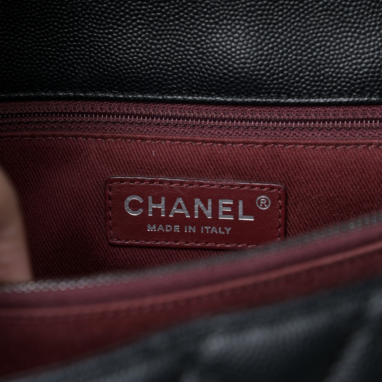Caviar Quilted Medium Coco Handle Flap Black