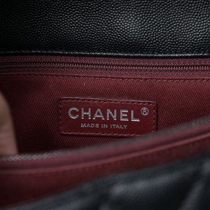 Chanel Caviar Quilted Medium Coco Handle Flap Black 17 of 18