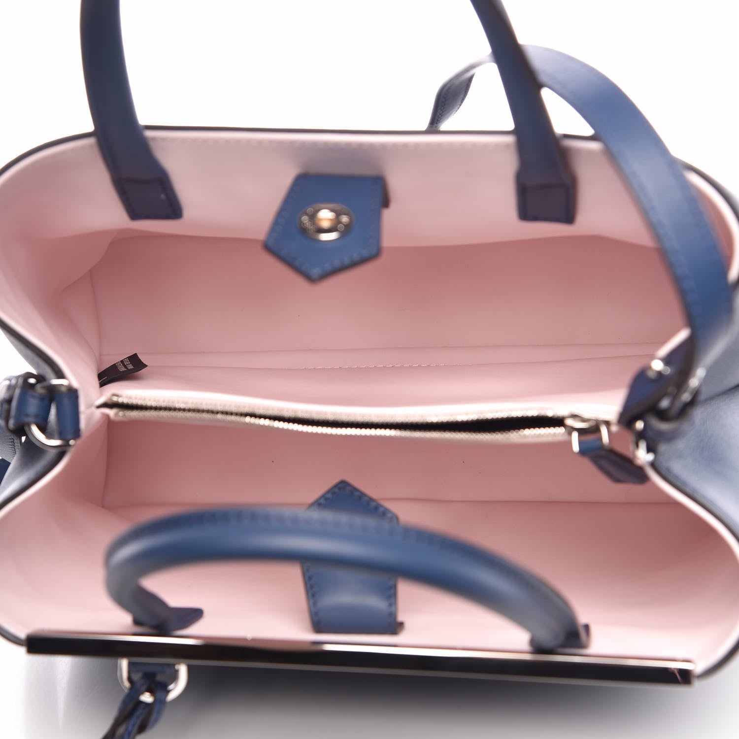 Fendi Vitello Dolce Century Petite 2Jours Tote Blue Rosa Doll 4 of 6