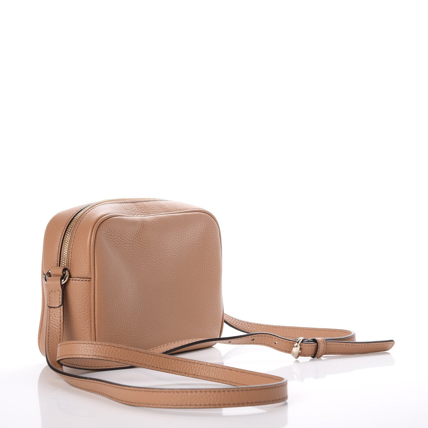 Pebbled Calfskin Small Soho Disco Bag Rose Beige