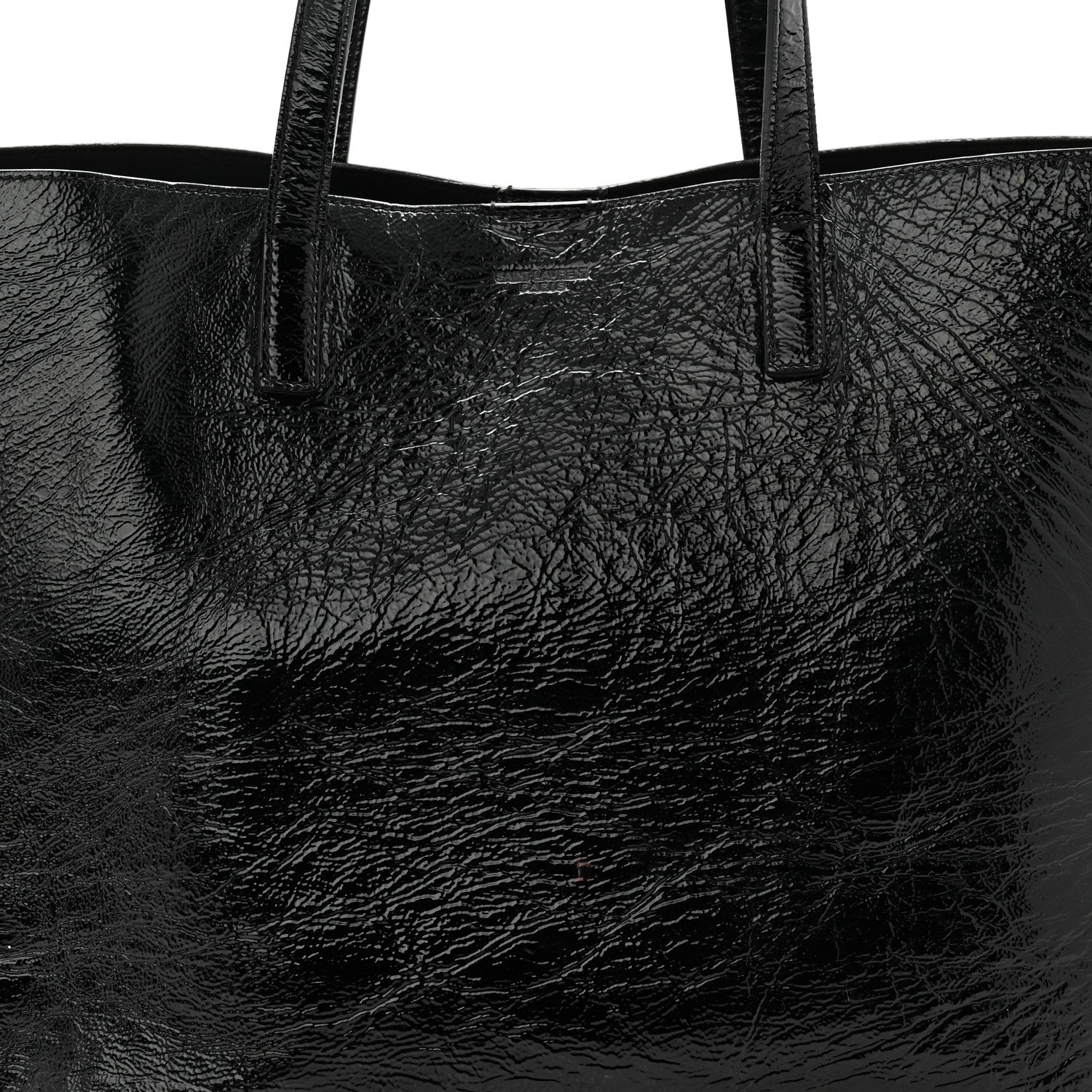 Saint Laurent Patent Calfskin Large Shopping Tote Black 16 of 21