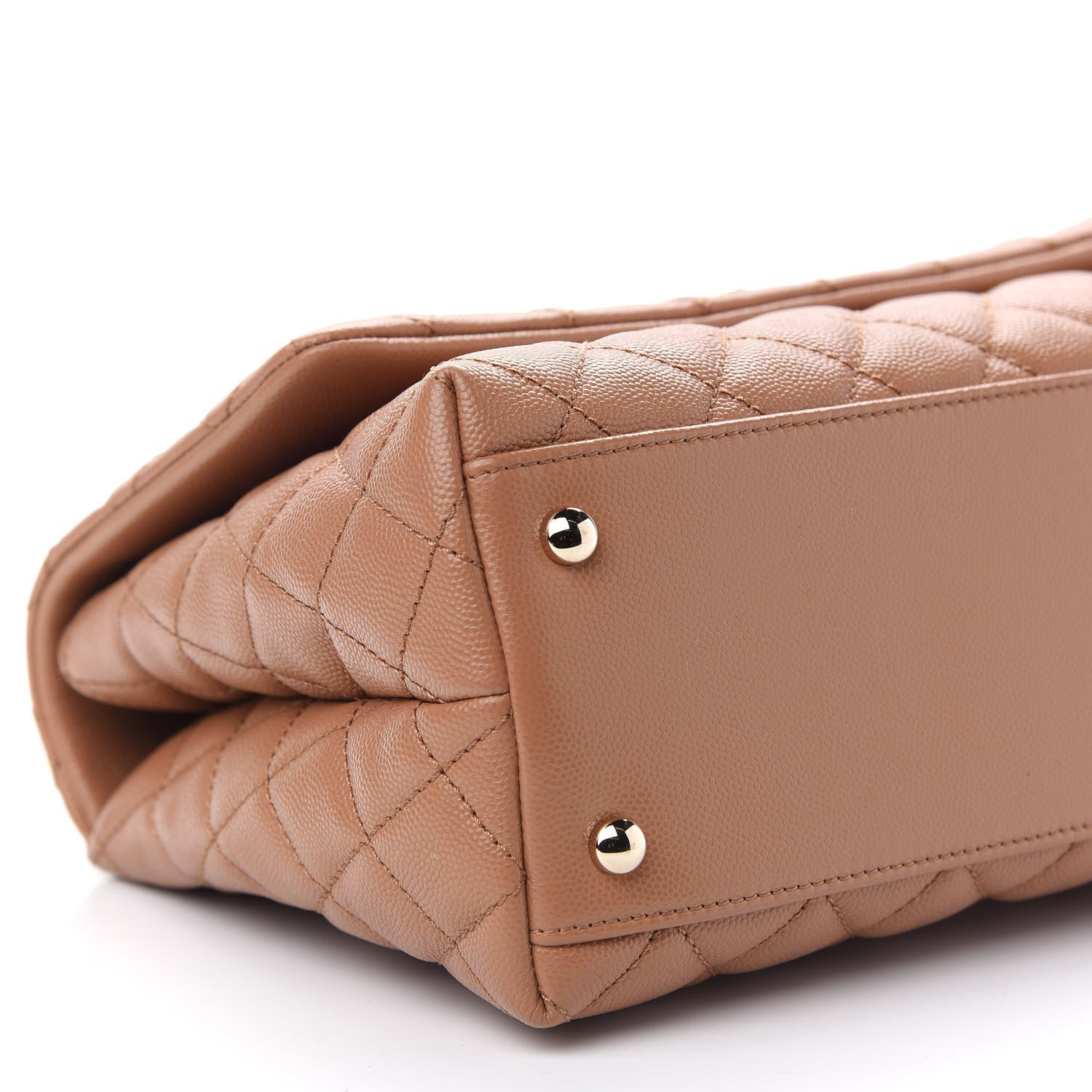Chanel Caviar Quilted Small Coco Handle Flap Brown 8 of 9