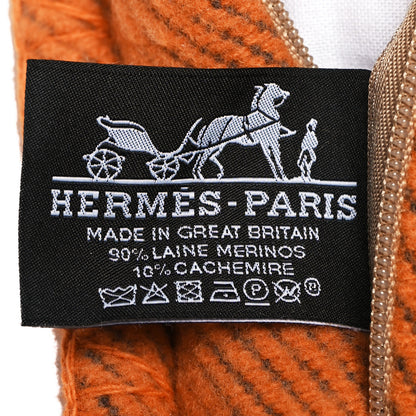 Hermes Wool Cashmere Avalon Pillow PM Ecru Potiron 3 of 3
