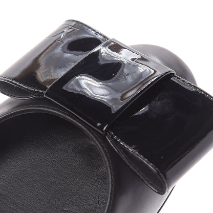 Louis Vuitton Calfskin Patent Bow Uniformes Ballet Flats 37 Black 13 of 14