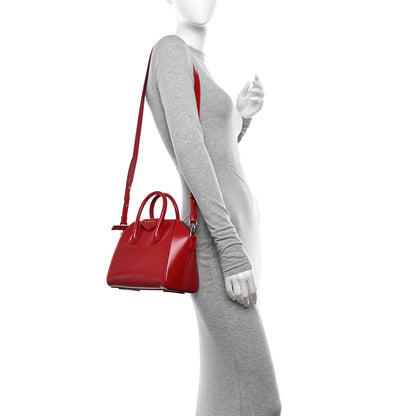 Givenchy Shiny Lord Calfskin Mini Antigona Dark Red 2 of 10