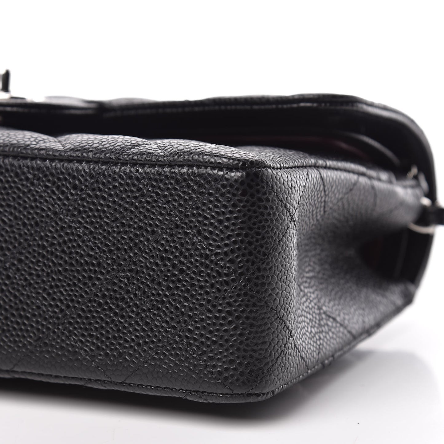 Caviar Quilted Small Double Flap Black