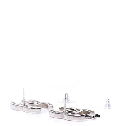 Chanel Crystal CC Starfall Earrings Silver 4 of 5