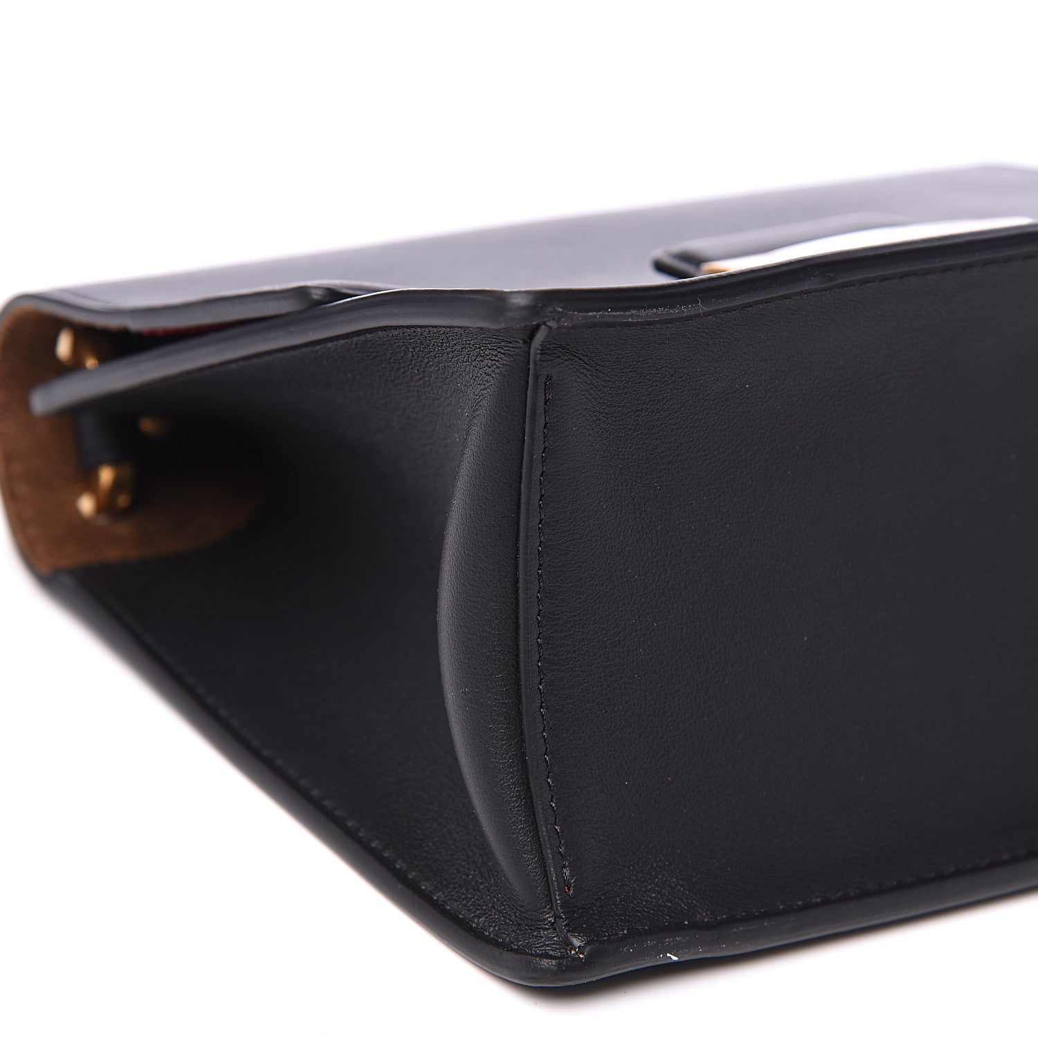 Fendi Vitello Grace Matte Small Kan U Shoulder Bag Black 6 of 7