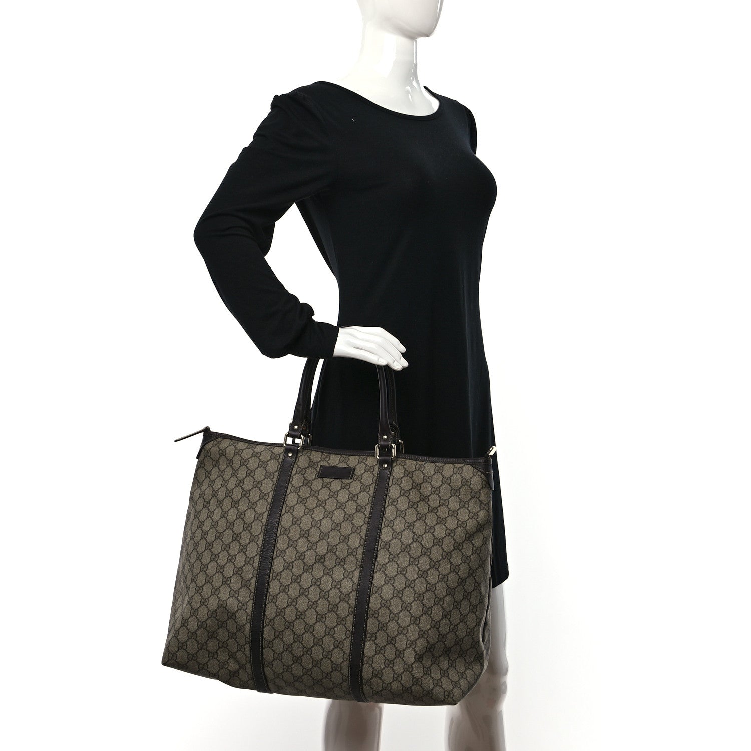 Gucci GG Plus Monogram Medium Joy Tote Dark Brown 2 of 13